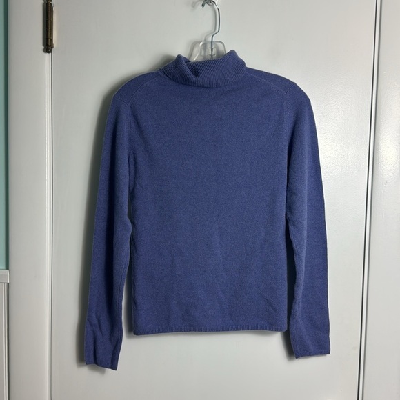 NWT Charter Club 2-Ply Cashmere Turtleneck Sweater Purple Small Quiet Luxury - Picture 2 of 8